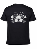 Nurse Graphic Tee - Black Cotton Blend