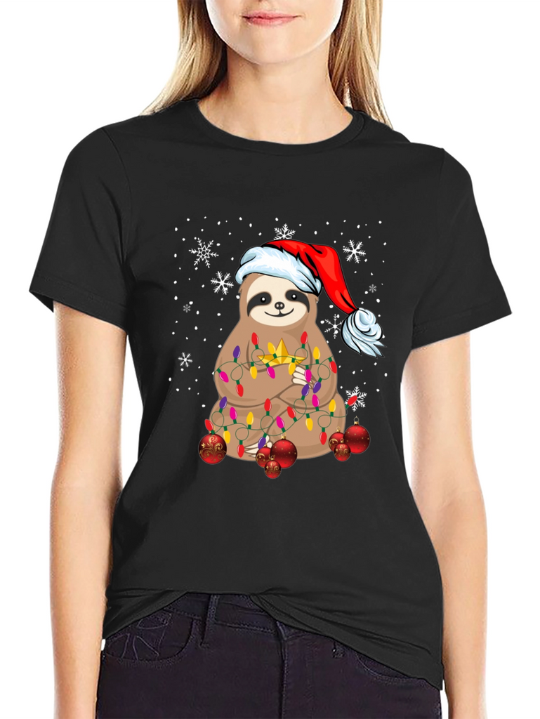 Festive Sloth Christmas T-Shirt