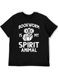 Bookworm Spirit Animal Graphic T-Shirt