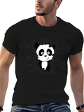 Panda Tee - Cute Graphic Black T-Shirt