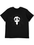 Panda Tee - Cute Graphic Black T-Shirt
