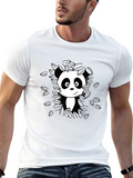 Panda Tee - Cute Graphic Black T-Shirt