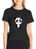 Panda Tee - Cute Graphic Black T-Shirt