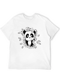 Panda Tee - Cute Graphic Black T-Shirt