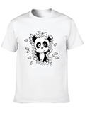 Panda Tee - Cute Graphic Black T-Shirt
