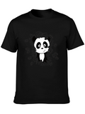 Panda Tee - Cute Graphic Black T-Shirt