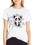 Panda Tee - Cute Graphic Black T-Shirt