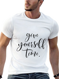 Inspirational Give Yourself Time Black T-Shirt