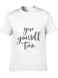 Inspirational Give Yourself Time Black T-Shirt