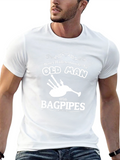 Never Underestimate Old Man With Bagpipes T-Shirt