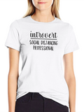 Introvert Social Distancing Professional T-Shirt