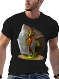 Fiery Creature Graphic Print T-Shirt
