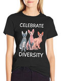 Celebrate Diversity Sphynx Cat T-Shirt