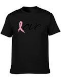 Love Breast Cancer Awareness Black Tee