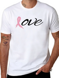 Love Breast Cancer Awareness Black Tee