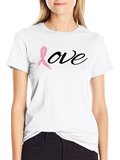 Love Breast Cancer Awareness Black Tee