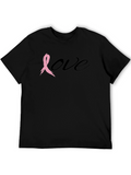 Love Breast Cancer Awareness Black Tee