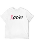 Love Breast Cancer Awareness Black Tee