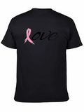 Love Breast Cancer Awareness Black Tee