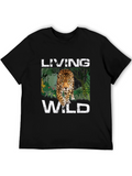 Living Wild Jaguar Graphic Tee - Black