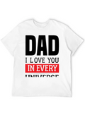 Dad I Love You in Every Universe Black T-Shirt