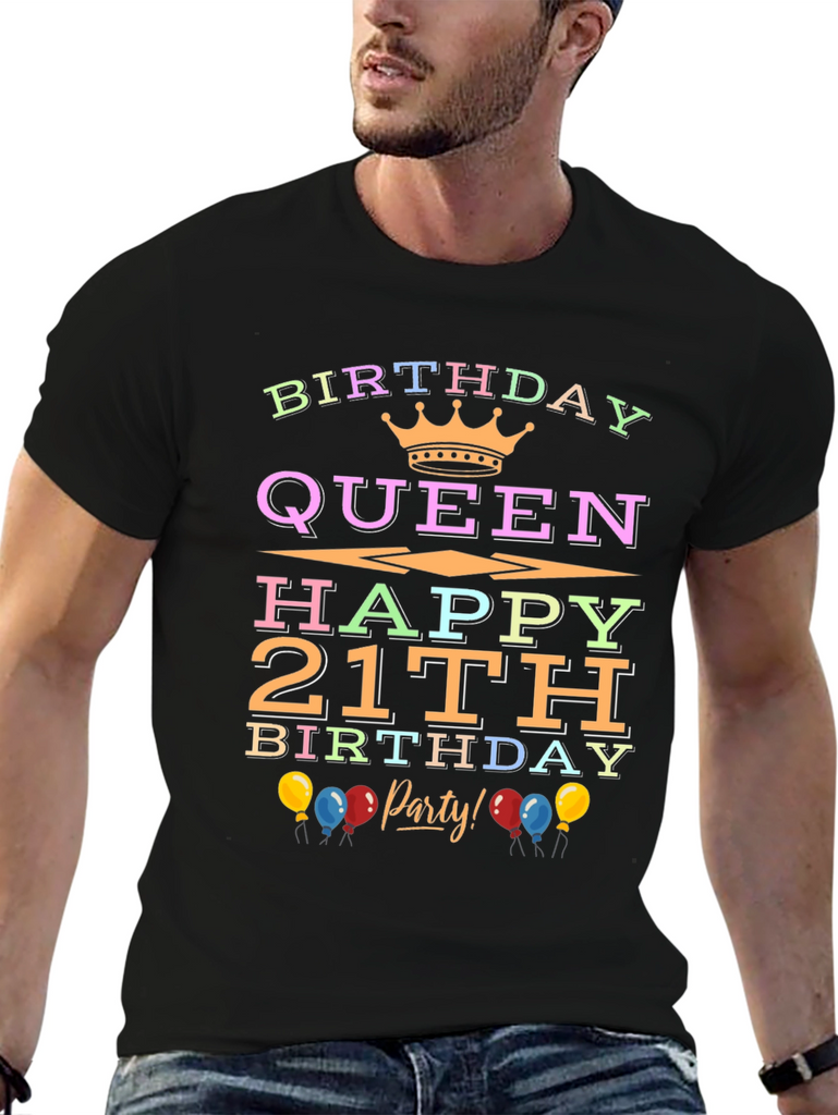 Birthday Queen 21st Birthday Party T-Shirt