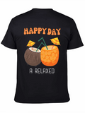 Happy Day Relaxed T-Shirt: Tropical Cocktail Design