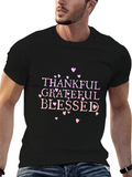 Thankful Grateful Blessed Black T-Shirt