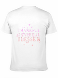 Thankful Grateful Blessed Black T-Shirt
