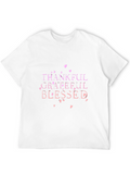Thankful Grateful Blessed Black T-Shirt