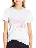Thankful Grateful Blessed Black T-Shirt