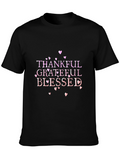 Thankful Grateful Blessed Black T-Shirt