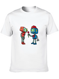 Robotic Love Black Graphic T-Shirt