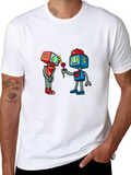 Robotic Love Black Graphic T-Shirt