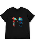 Robotic Love Black Graphic T-Shirt