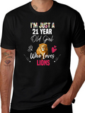 21 Year Old Girl Lion Lover T-Shirt