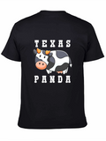 Texas Panda Cow Graphic T-Shirt