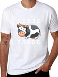 Texas Panda Cow Graphic T-Shirt