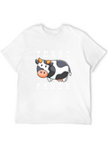 Texas Panda Cow Graphic T-Shirt