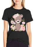 Floral Bear Graphic Tee
