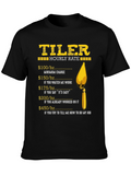 Tiler Hourly Rate Funny Black T-Shirt