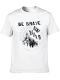 Be Brave Stay Wild Graphic Black T-Shirt