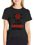 Eat Sleep Archery Repeat Graphic Tee