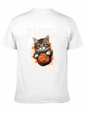 Swish and Purr Cat Basketball T-Shirt