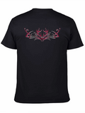Mens Black T-Shirt with Ornamental Graphic