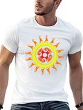 Tribal Sun Graphic Black T-Shirt