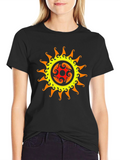 Tribal Sun Graphic Black T-Shirt