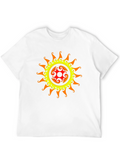 Tribal Sun Graphic Black T-Shirt