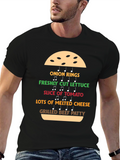Burger Ingredients T-Shirt - Foodie Tee