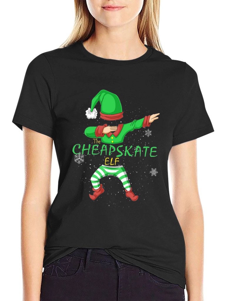 The Cheapskate Elf Dabbing Christmas Tee